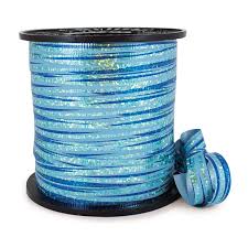 CINTA P/MOÑO CURLING HOLOGRAF.AZUL CIELO