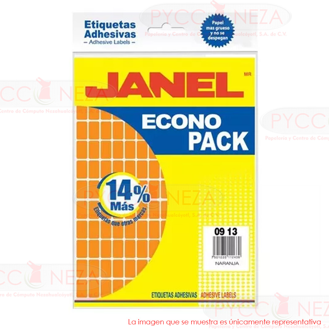 ETIQUETA ADHES. 09X13 AMAR.ECONO P.JANEL