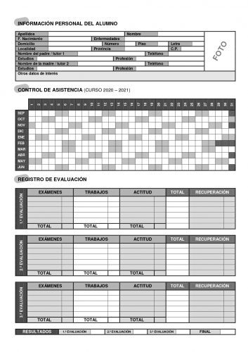 CUADERNILLO LISTA D ASIST.REGIST.D,EVALU 901889 (REGISTRO DE