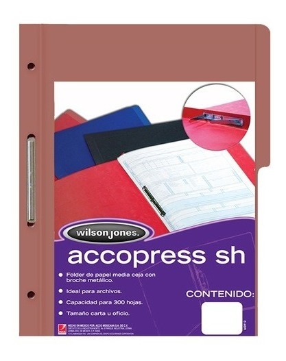 CARPETA C/BROCHE CTA CAOBA    MC/NP ACCO P4555