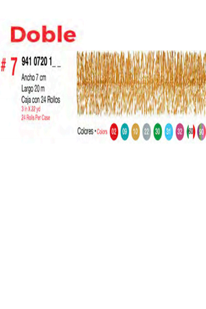 ROLLO GUIRNAL.DOBLE 20M # 7 ORO    JANEL 107500 9410720110