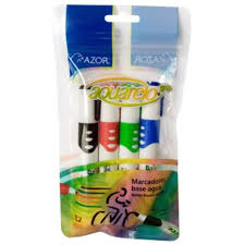 MARCADOR AGUA AQUARELO GRIP   C/04  AZOR