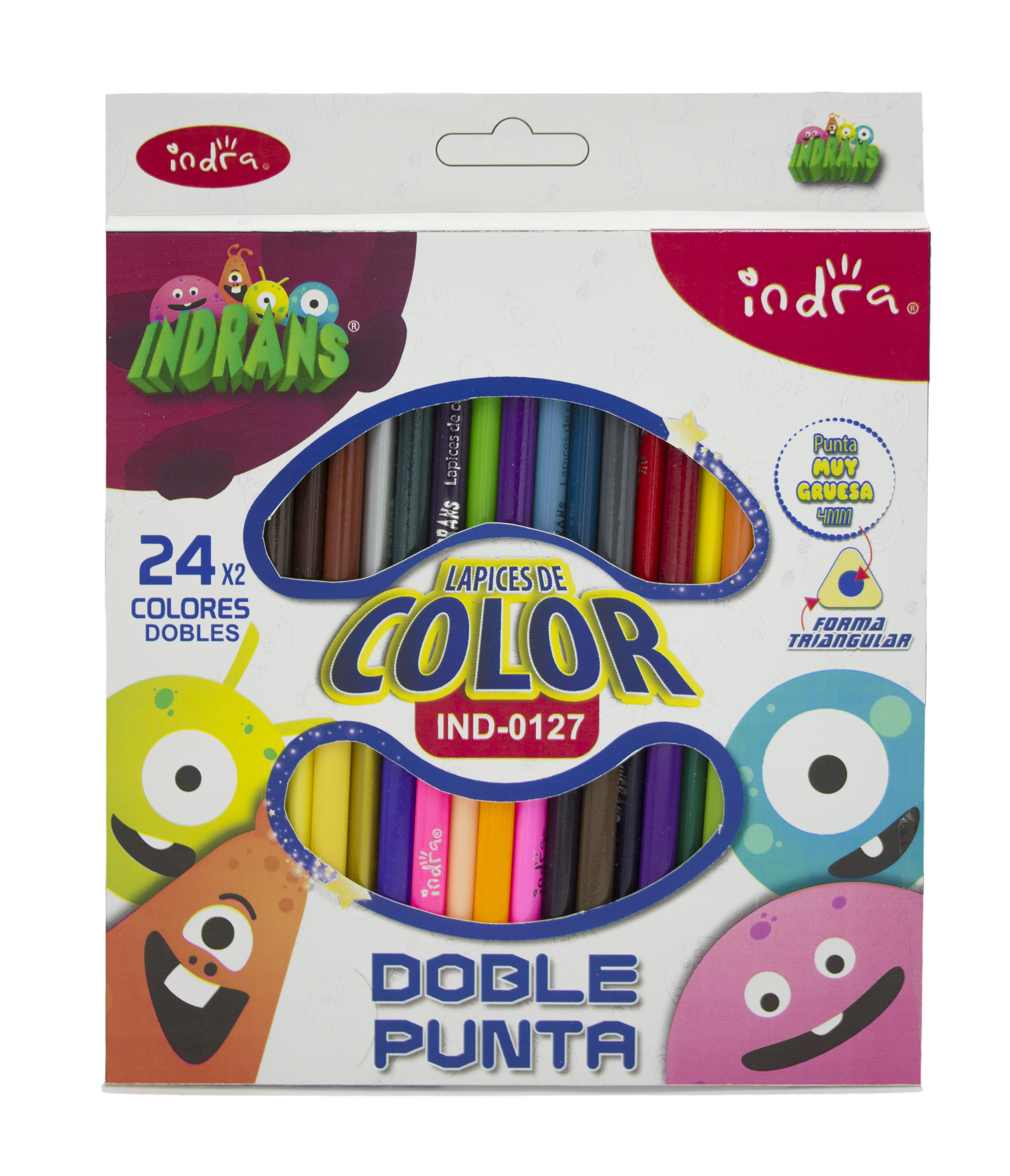 LAPIZ DE COLOR 24X48 LARGOS TRIANG.INDRA 023102 IND-0127