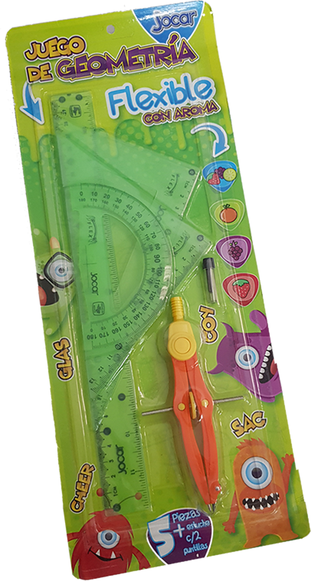 JUEGO DE GEOMETRIA MED.FLEX.C/AROMA JOCA 748738 JGFM-A