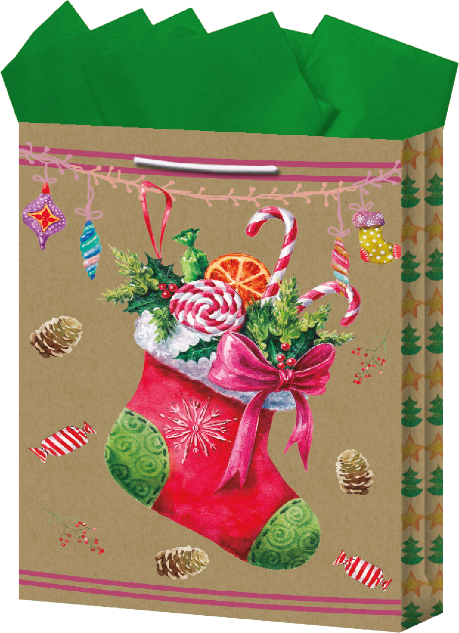 BOLSA REG.JUMB.KRAFT NAVIDEÑO      DIPAK 824177 9521075923