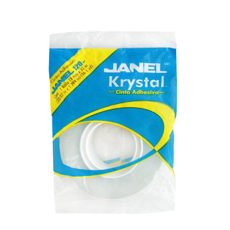 CINTA TRANSPARENTE 18X33       120 JANEL 109919 (CRISTAL) 120