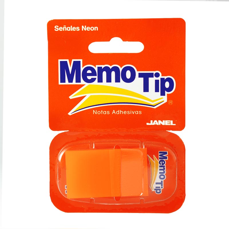 BANDERITA ADHESIVA NARANJA C/050 MEMOTIP