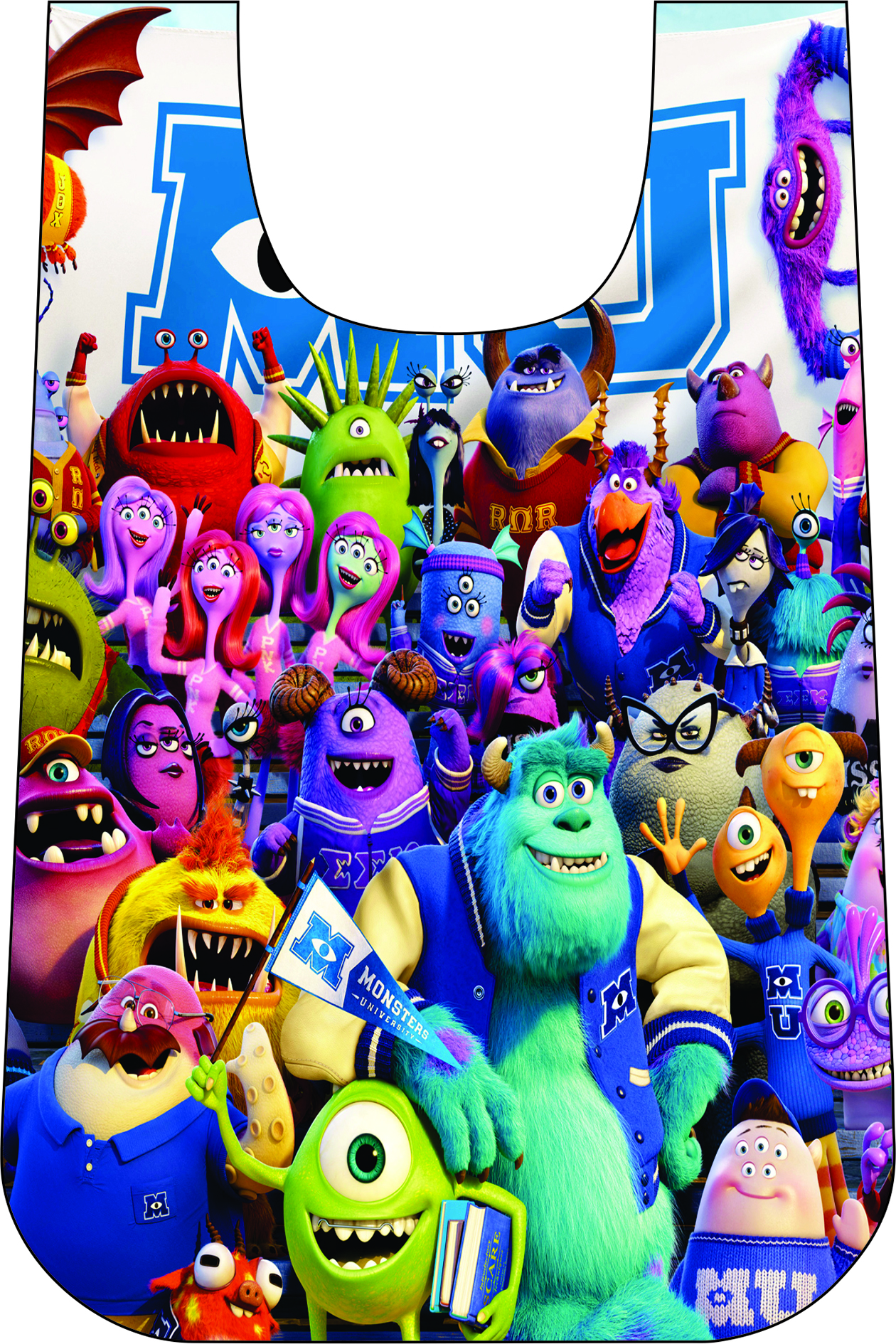 MANDIL INFANTIL PLAST.T/CAMIS.MONSTERS U