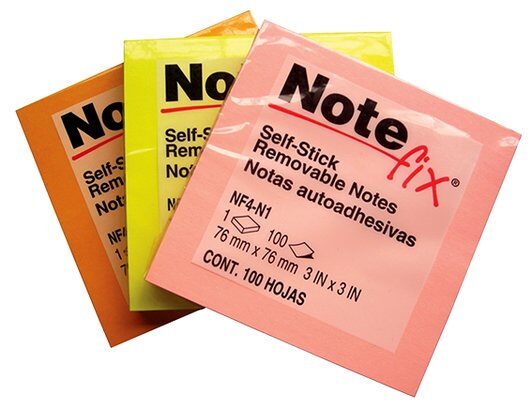 BLOCK POST-IT 6490 3X3 400H NEON NOTEFIX 532887 NF4N NOTEFIX