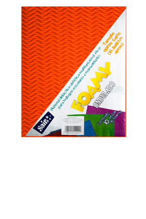 FOMI CARTA NARANJA  ONDULADO  C/10 SAIRA 141084 04 20.5X27CM