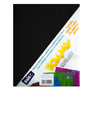 FOMI CARTA NEGRO    ONDULADO  C/10 SAIRA 141282 13 20.5X27CM