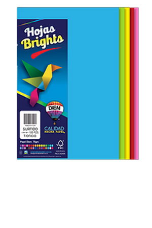 PAPEL OFICIO 100H NEON 505619       DIEM (C/05 COLORES) PROD.