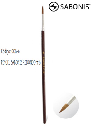 PINCEL DE MADERA SABON.006  RD.# 6 C/12
