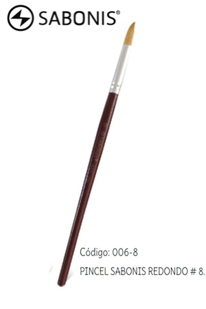 PINCEL DE MADERA SABON.006  RD.# 8 C/12