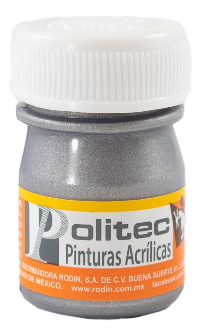 PINTURA ACRILICA  20ML PLATA  C/12 POLIT