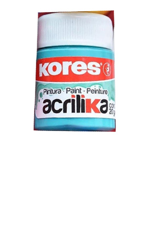 PINTURA ACRILICA  20GR TURQUESA    KORES 727091 PROD.DESCATAL