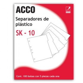 SEPARADOR CTA.PLASTICO   C/05 SK-10 ACCO